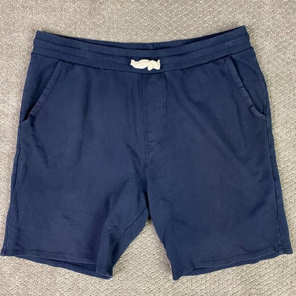 Flint And Tinder Sweat Shorts Men's Large French Terry Navy Blue Gym Drawstring - Picture 1 of 13